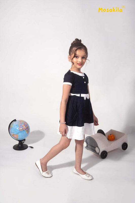 Navy Bow Charm Dress