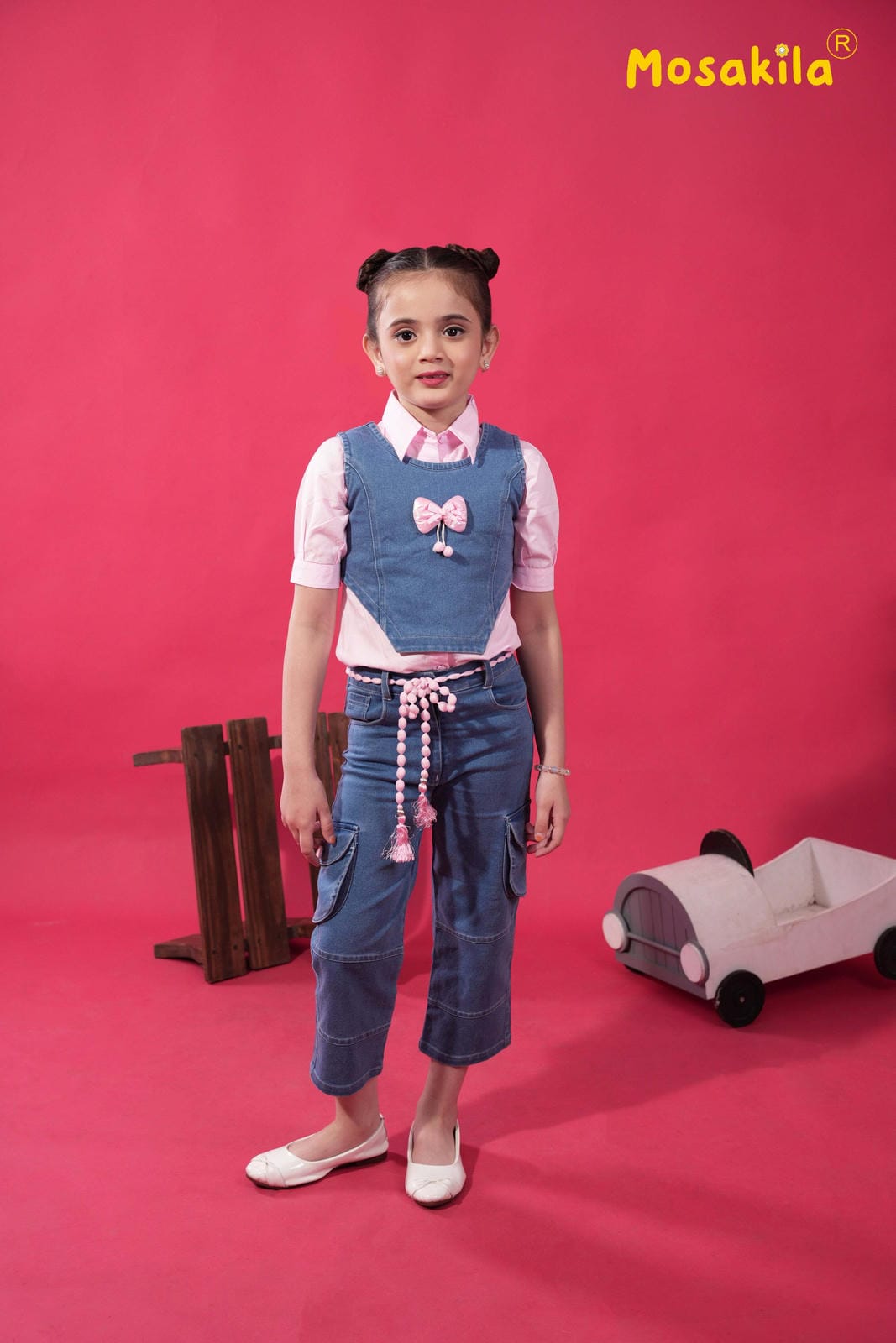 Denim Blossom Cargo Co-ord