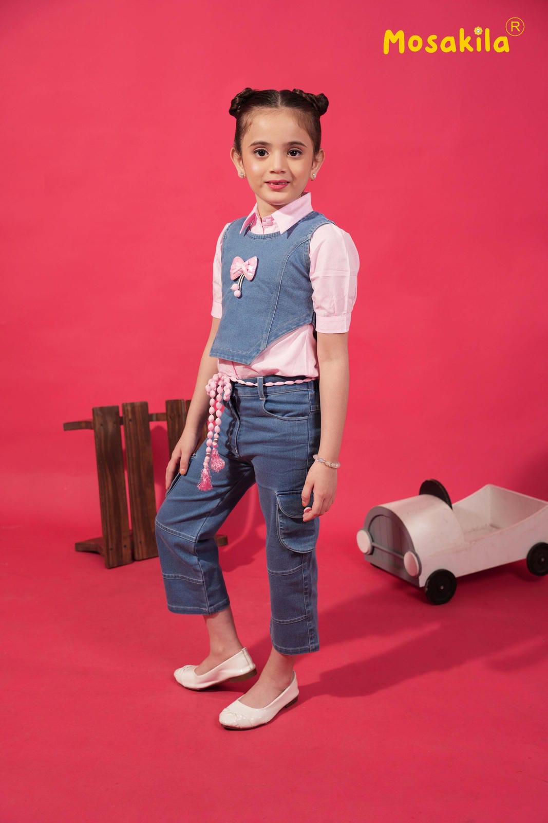 Denim Blossom Cargo Co-ord