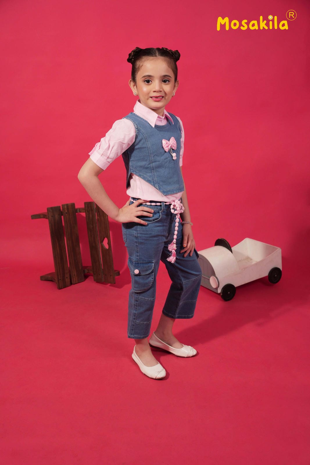 Denim Blossom Cargo Co-ord