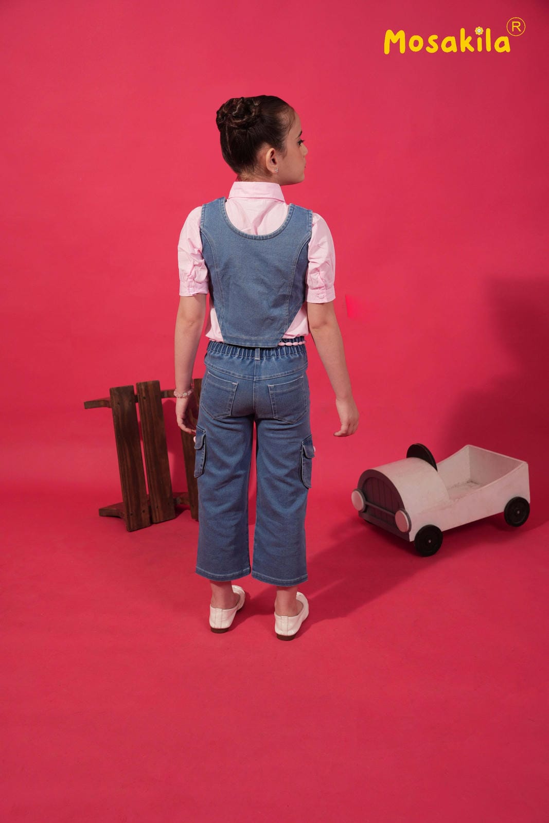 Denim Blossom Cargo Co-ord