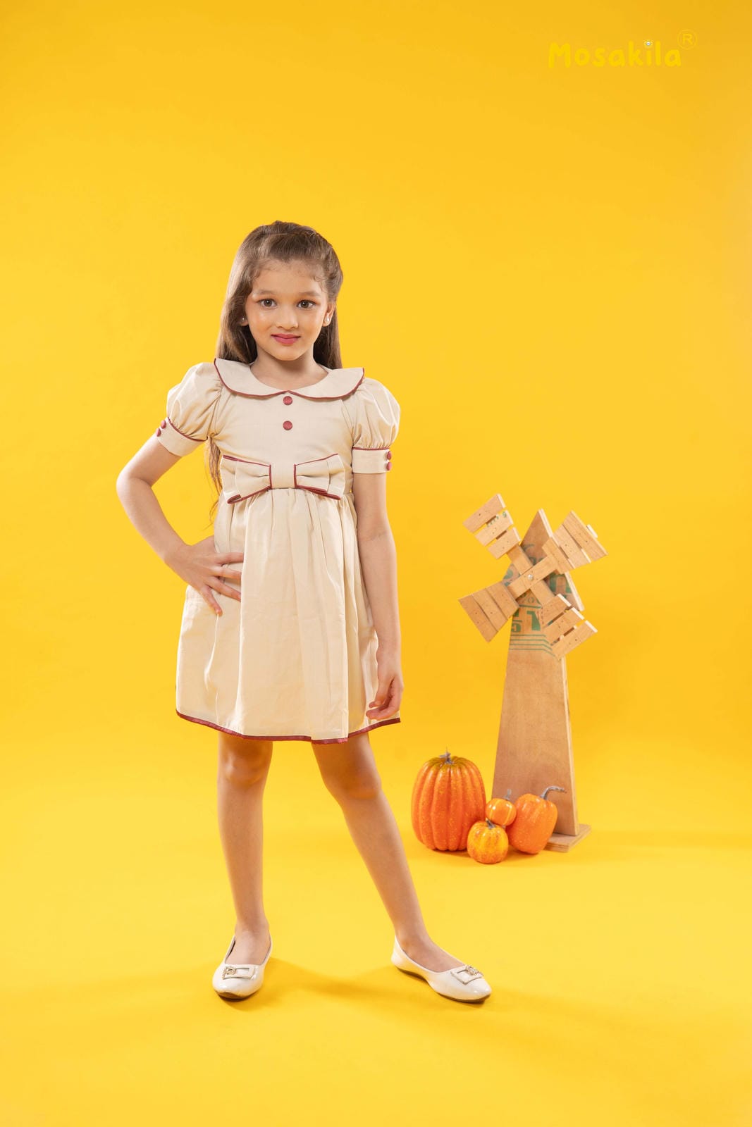 Classic Ivory Bow Dress