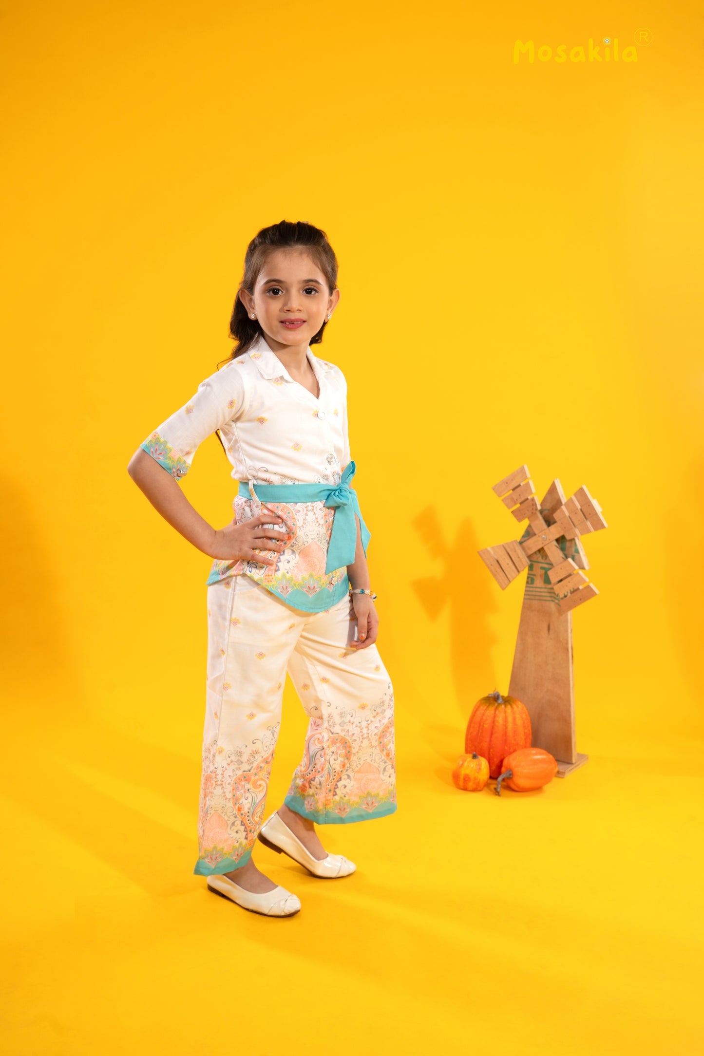 Aqua Blossom Co-ord Set