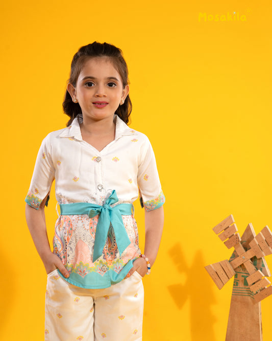 Aqua Blossom Co-ord Set