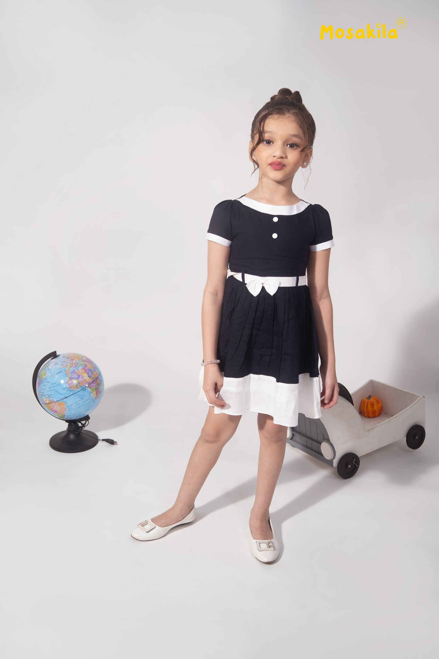 Navy Bow Charm Dress