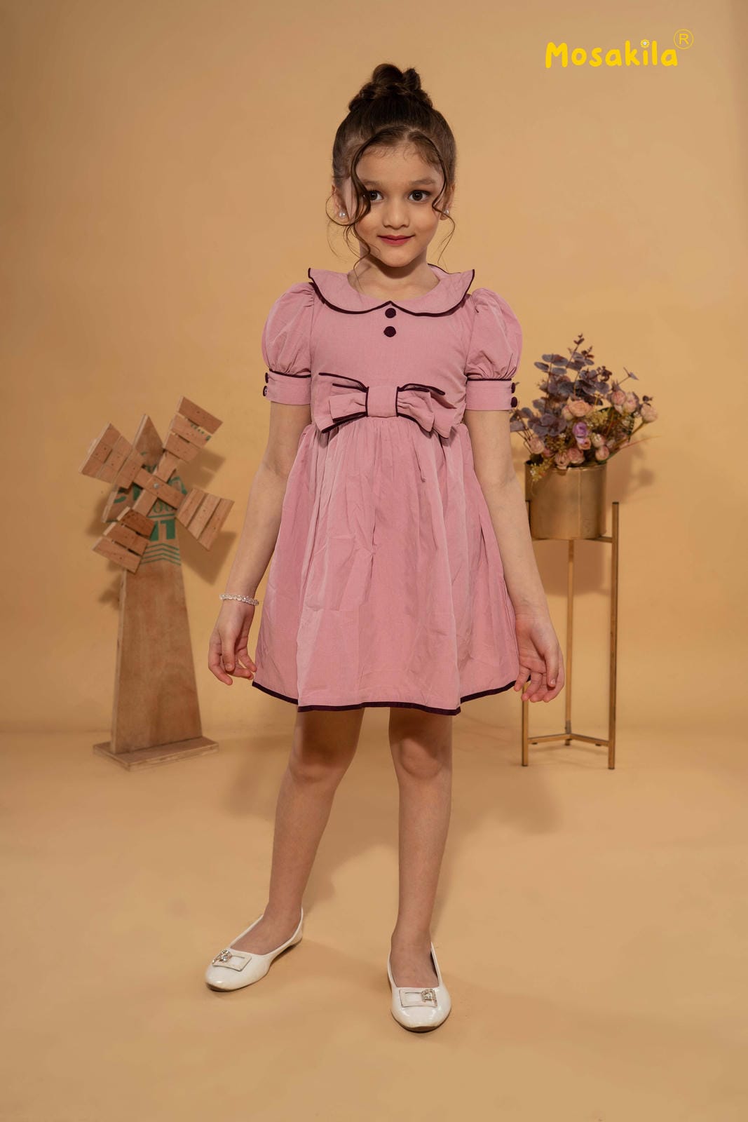 Blush Bow Vintage Dress