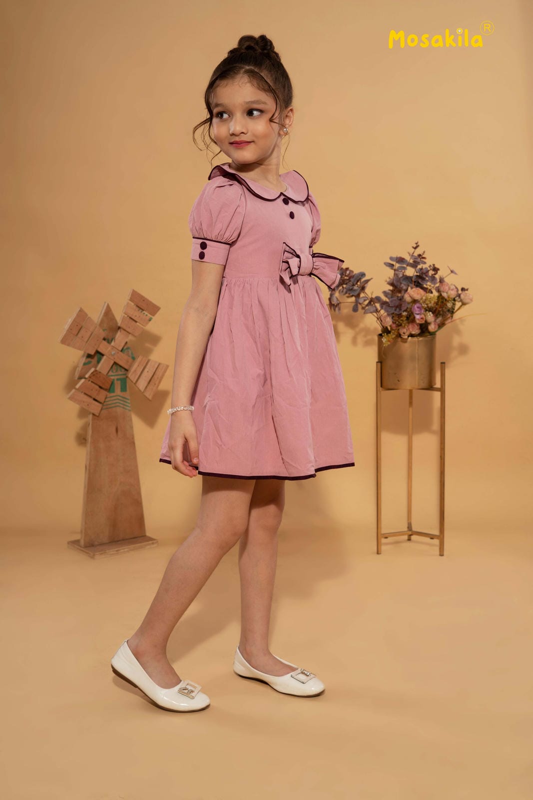 Blush Bow Vintage Dress